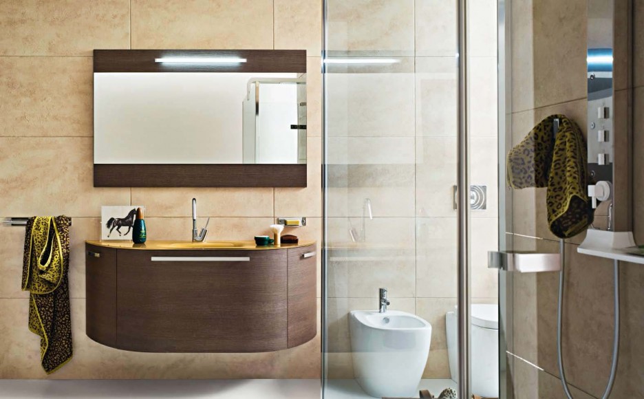 Charming Modern Beige Bathroom Vanity Designs
