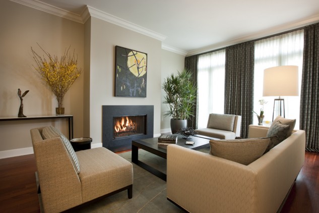 Classy Beige Living Room Designs