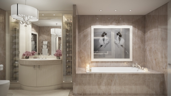 Gorgeous Modern Beige Bathroom Vanity Designs