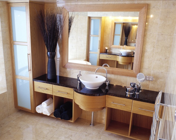 Modern Beige Bathroom Vanity Designs