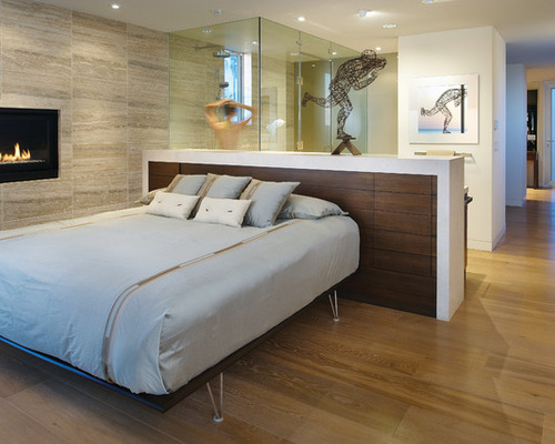 Awesome Modern Bedroom With Open Bathroom