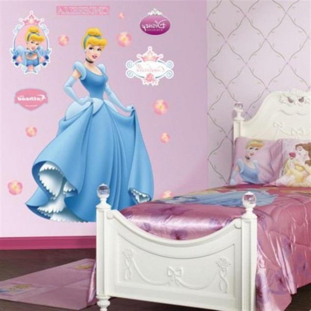 Awesome-cinderella-kids-bedroom-wallpaper-decoration