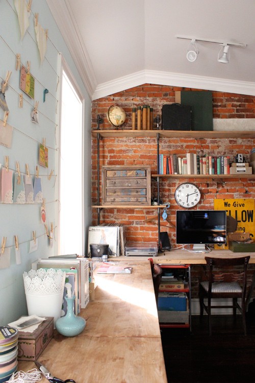 Beautiful Brick Wall Home Offices