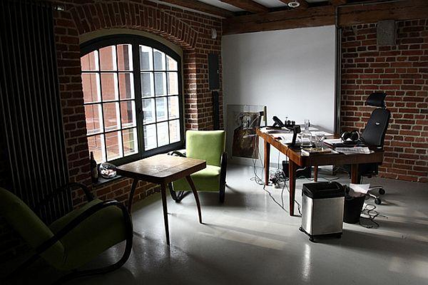 Classy Brick Wall Home Offices