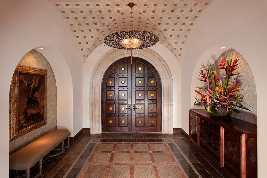Custom-designed-doors-and-ceiling-for-the-Mediterranean-entry