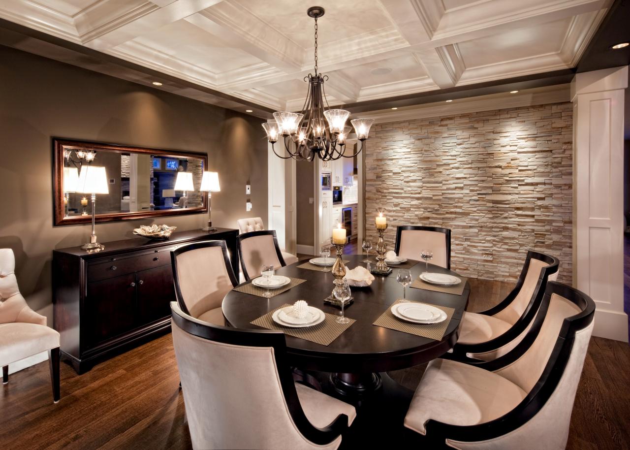 Fabulous Dining Rooms with Stone Walls