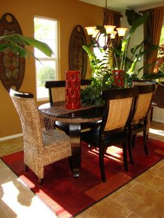 Superb Tropical Dining Room Design