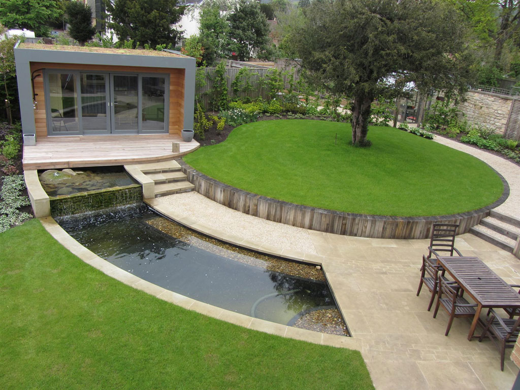 Trendy Backyard Pond Design Ideas