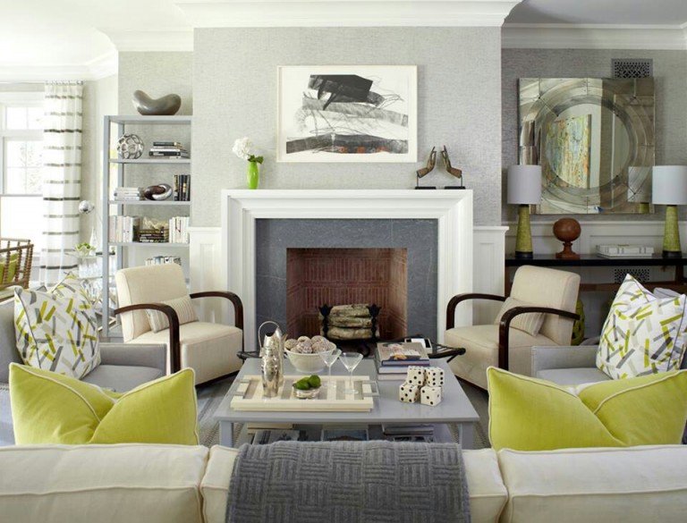 Vibrant Green And Gray Living Rooms Ideas Interior Vogue