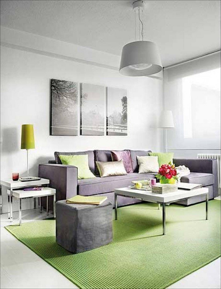 green-carpet-gray-modern-sofa-plus-charming-coffee-table-and-side-table-beautify-minimalist-living-room-that-also-perfected-with-splendid-pendant-lamps