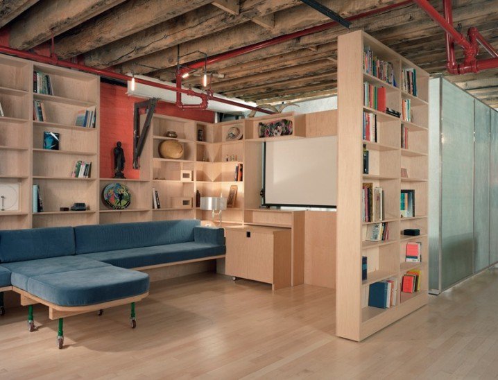 industrial-style-home-library-concept-located-in-basement-area