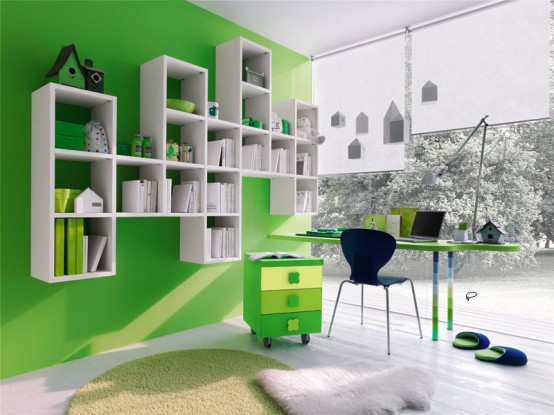 nice-design-of-green-kids-modern-bedroom-furniture-room-designs