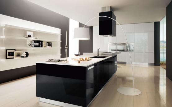 Black-and-white-kitchen-design-idea