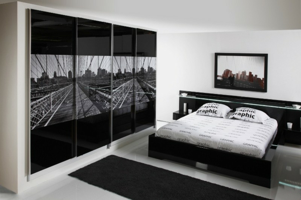Classy Black And White Bedroom Designs