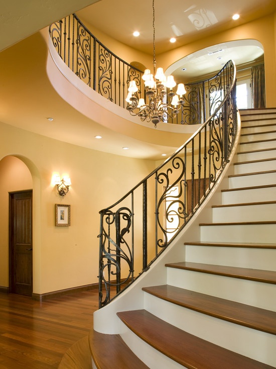 Classy Mediterranean Staircase Design