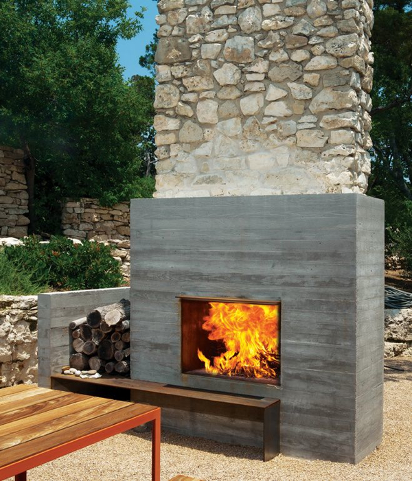 Classy Modern Outdoor Fireplaces