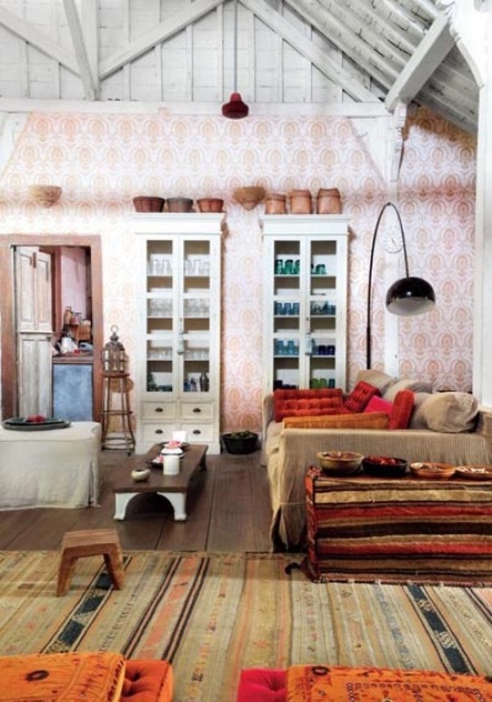 Lovely Bohemian Living Room Designs
