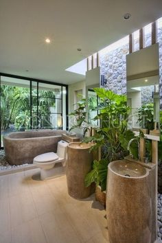 Lovely Tropical Bathroom Design