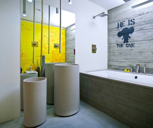 Nice Industrial Bathroom Design