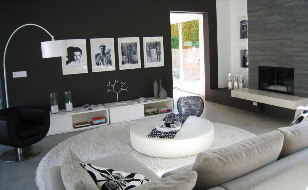 Nice black and white living room designs