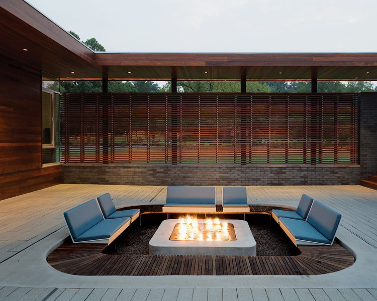 Popular Modern Outdoor Fireplaces