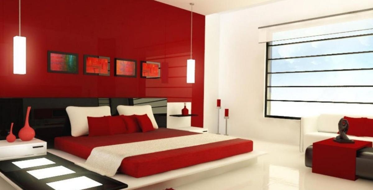 Red and White Interior Design
