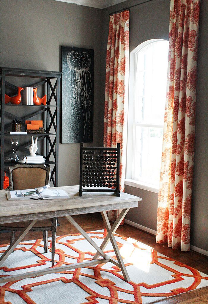 Rustic-home-office-with-pops-of-orange