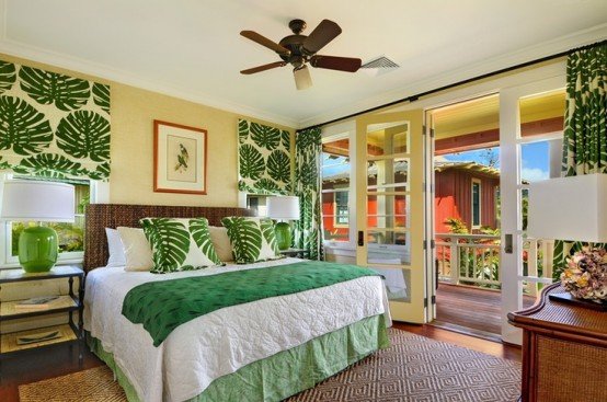 Stylish Tropical Bedroom Design