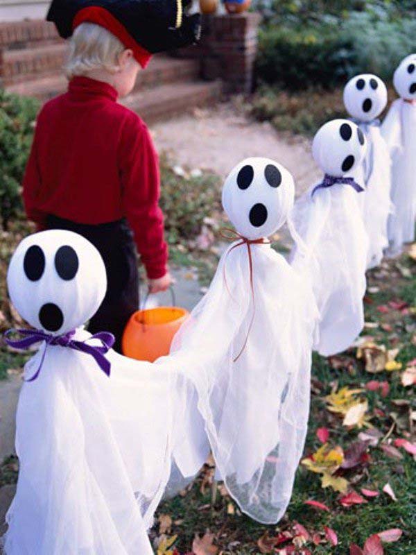 Cheap Halloween Ghost Decorations Plastic Bags