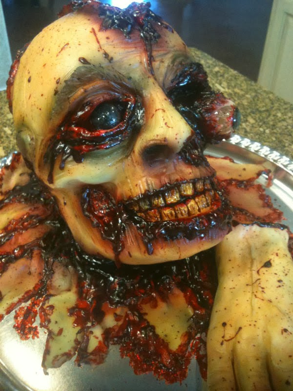 Creepy Halloween Zombie Cakes