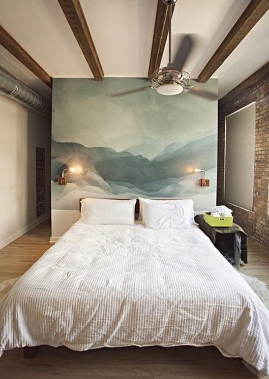 Rustic-Bedroom-with-nature-wall-mural