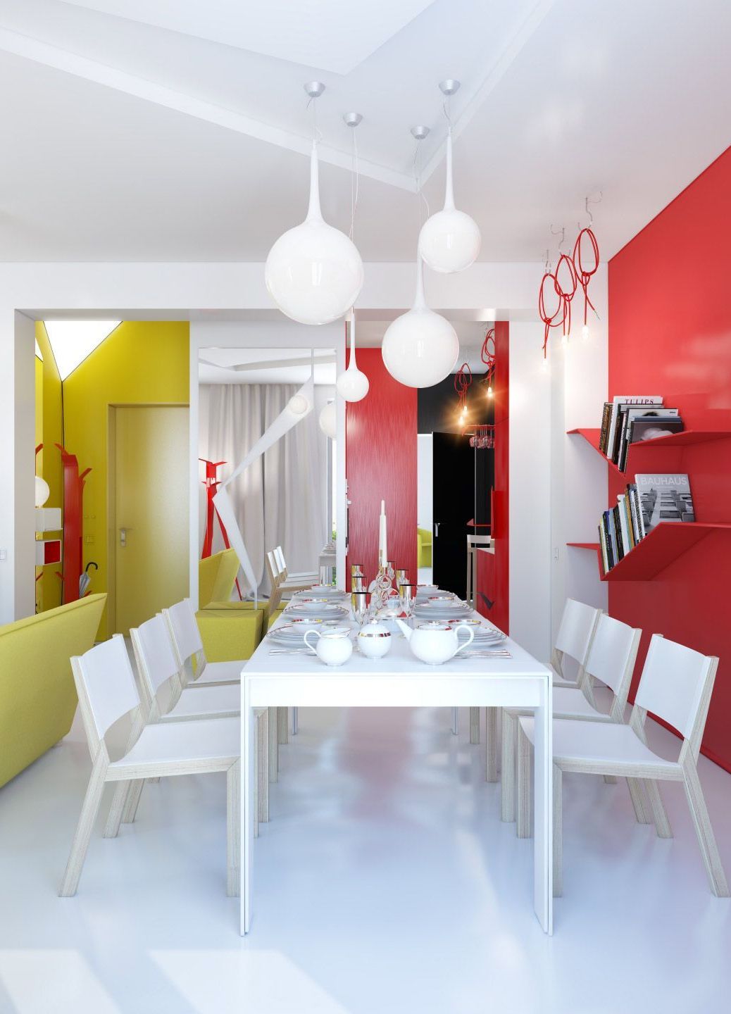 Charming Colorful Dining Room Design