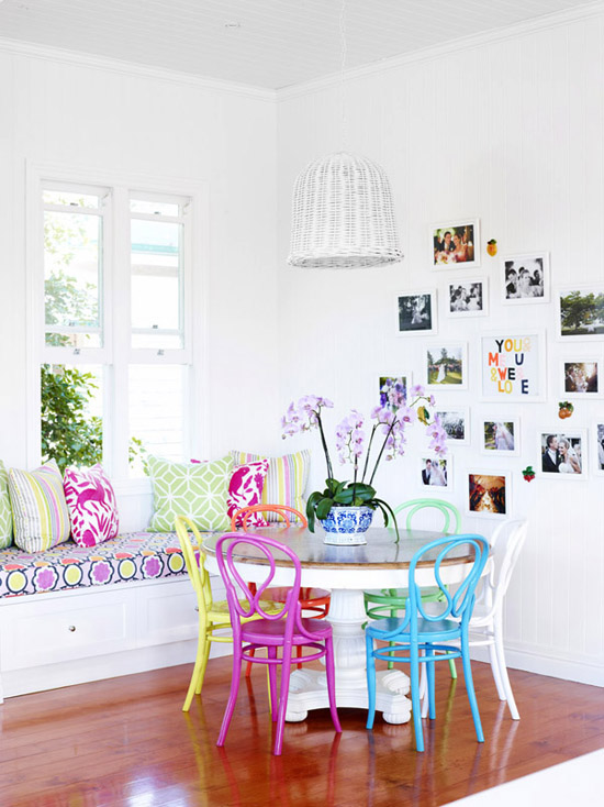 Chic Colorful Dining Room Design