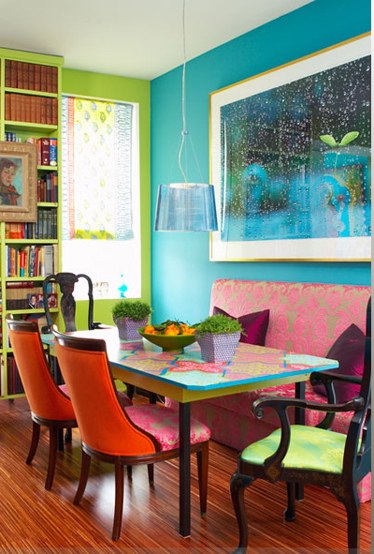 Nice Colorful Dining Room Design