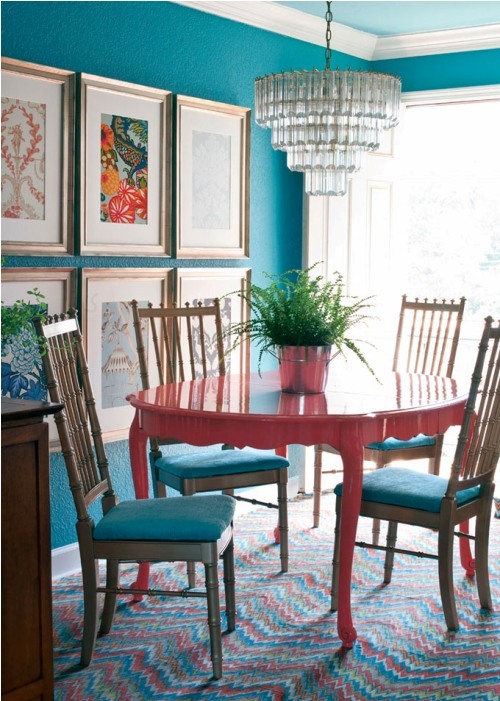 Splendid Colorful Dining Room Design