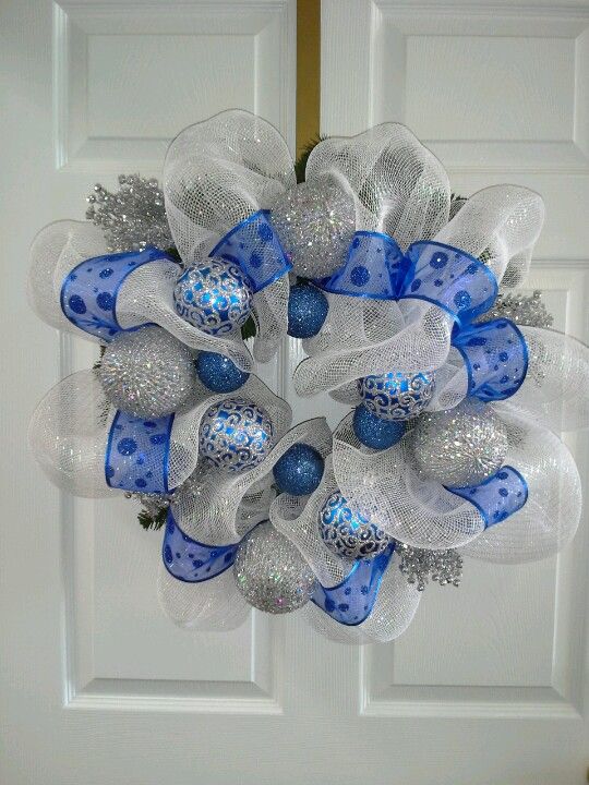 Blue-and-Silver-Christmas-Wreath