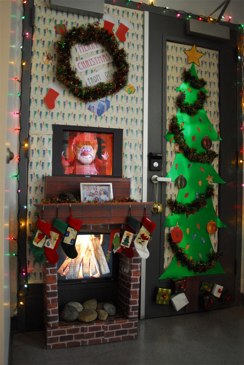 door christmas decorating office holiday decorations contest decoration fireplace cubicle xmas classroom flickr christian diy doors interior outstanding displays school