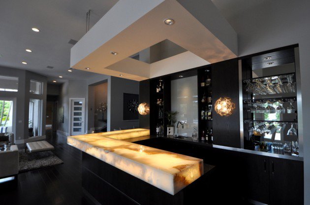 Contemporary Home Bar Design Ideas