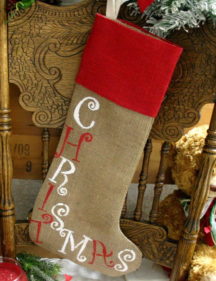 red-burlap-christmas-stocking