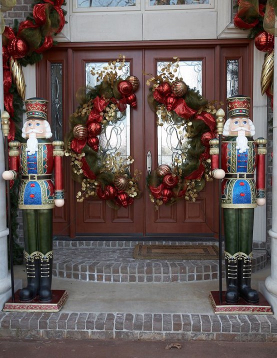 how to decorate a double front door for christmas