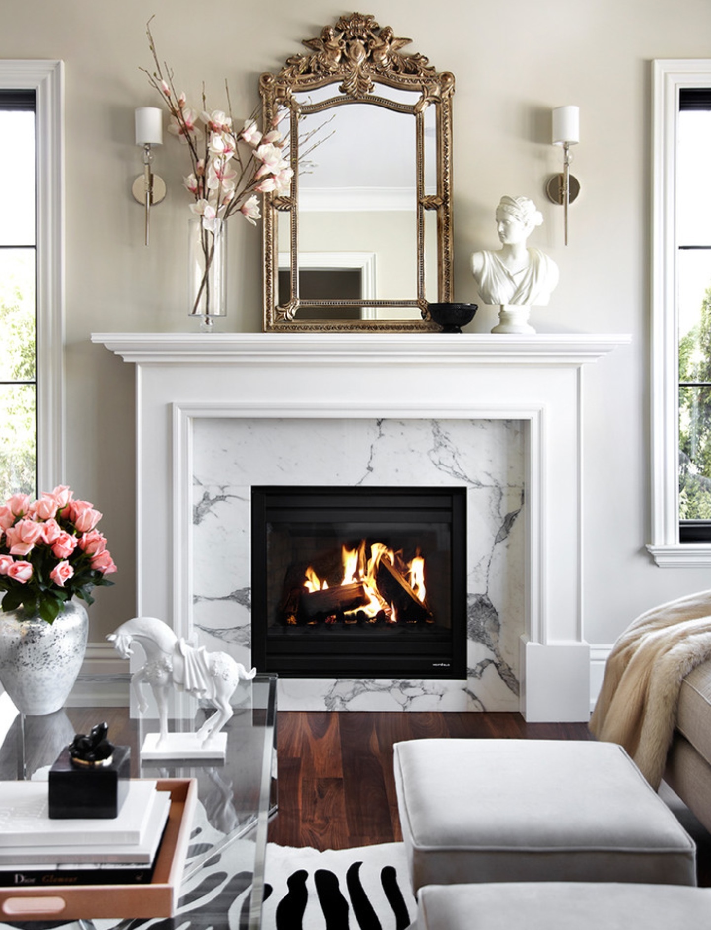 40 Beautiful Living Room Designs With Fireplace - Interior ...
