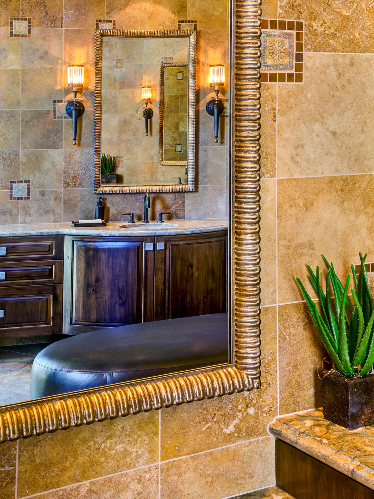 southwestern-bathroom-with-beige-tile-walls