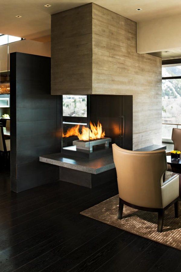 three-sided-fireplace