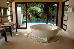 Modern And Popular Tropical Bathroom Designs