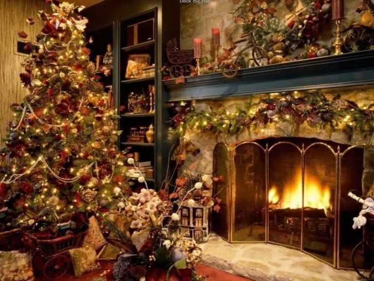 50 Awesome Fireplace Christmas Decoration Ideas - Interior Vogue