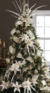 21 Beautiful Silver Christmas Tree Decoration Ideas - Interior Vogue